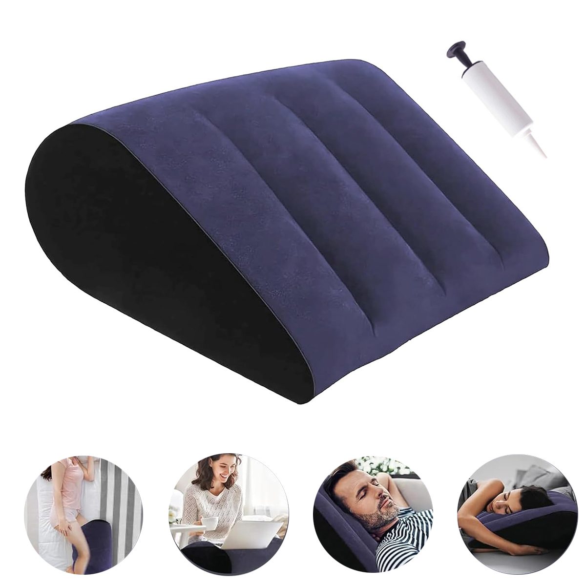Home Office With Sofa - وسادة إسفينية قابلة للنفخ باللون الأرجواني،