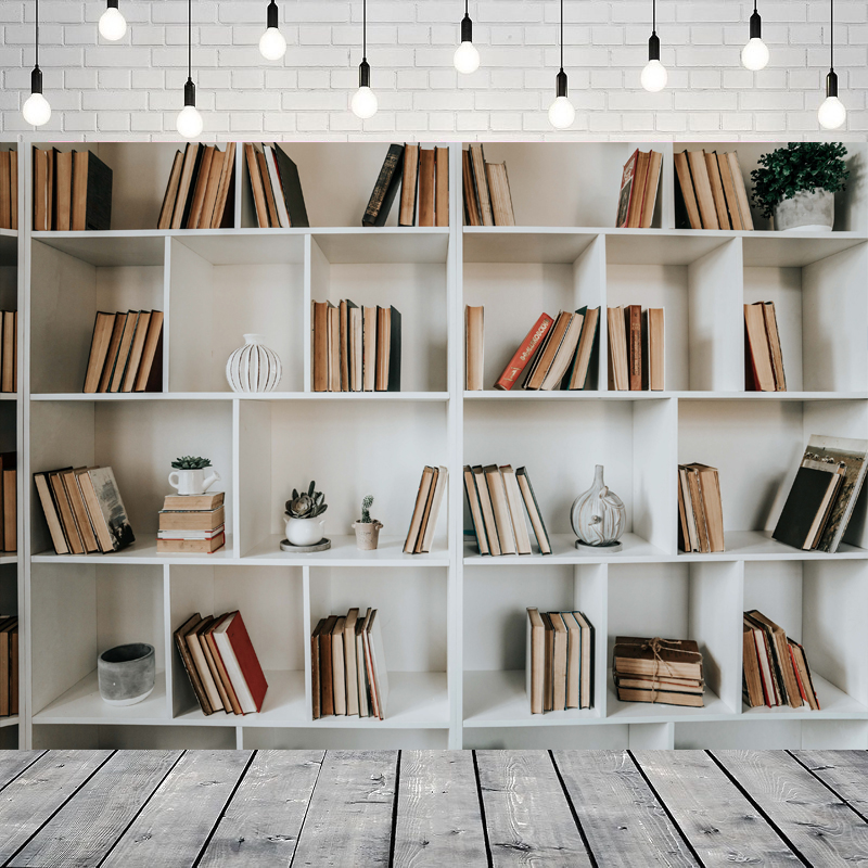 Home Office Background For Zoom - خلفية تصوير على شكل رف كتب