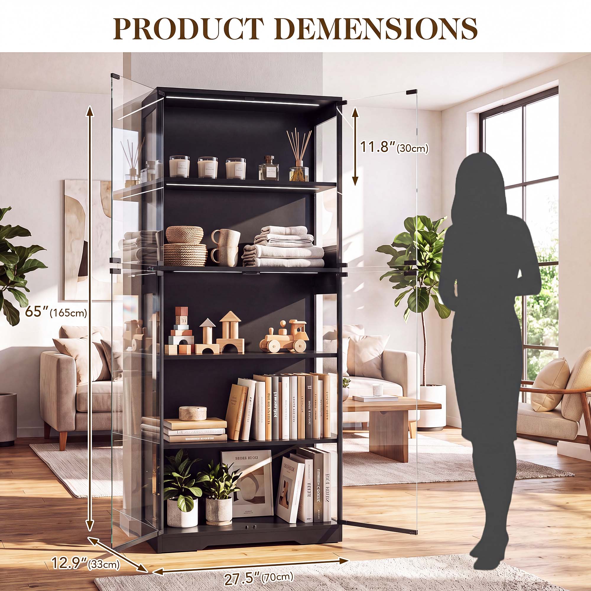 خزانة عرض TCGBKAF ذات 5 طبقات  - مراجعة Home Office Size وسعره