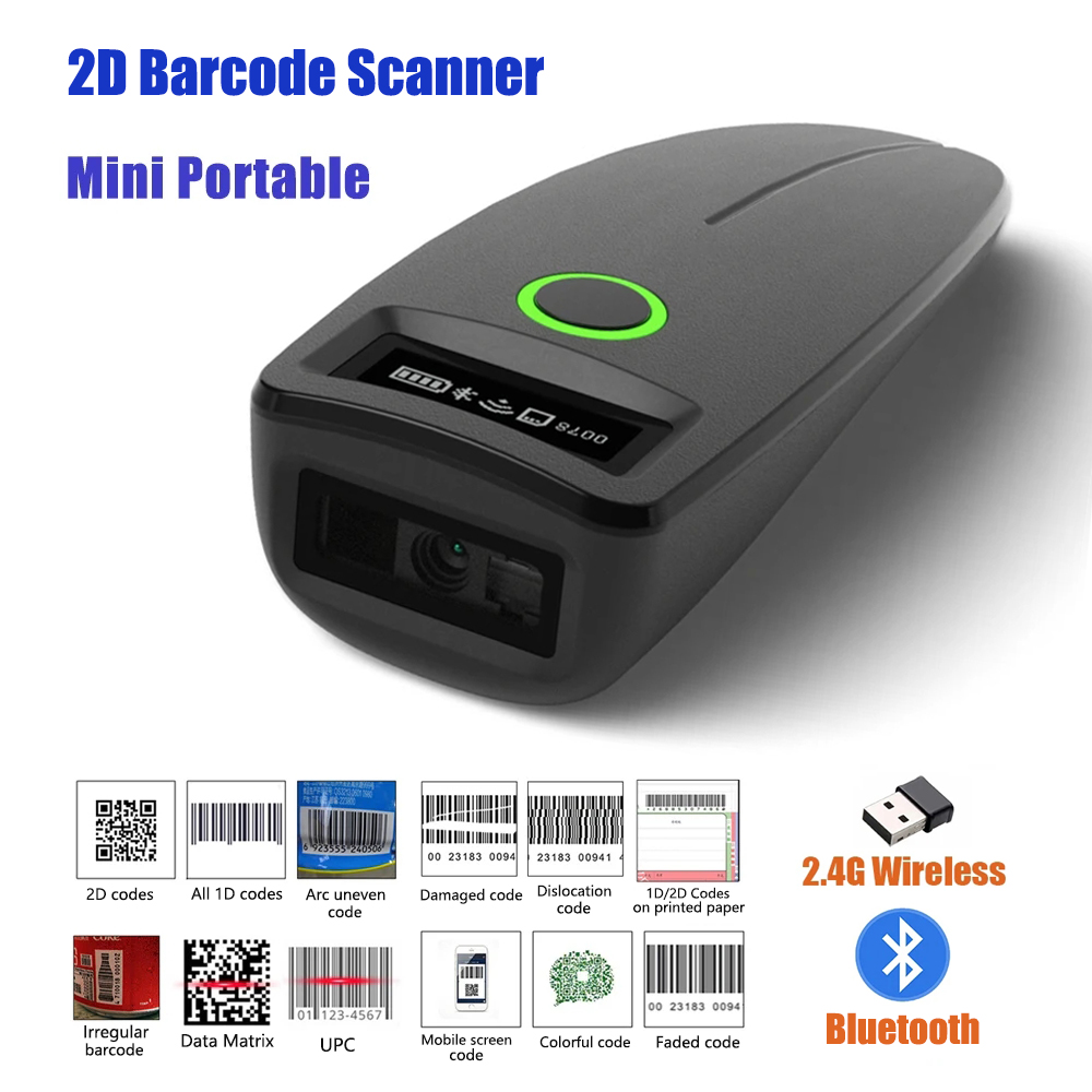 2D ماسح الباركود W7 بلوتوث لاس - مراجعة Document Scanner Portable وسعره